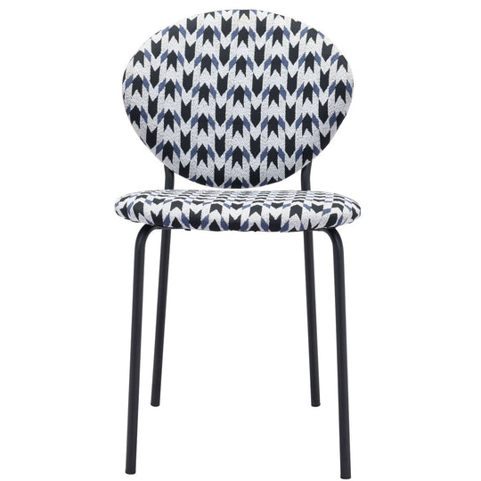 CLYDE GEOMETRIC PRINT DINING CHAIR | SET OF 2