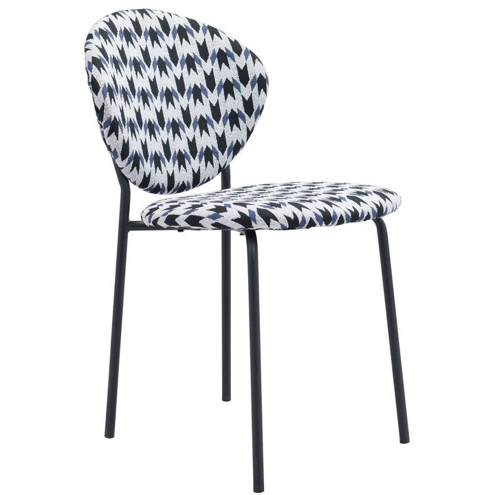 CLYDE GEOMETRIC PRINT DINING CHAIR | SET OF 2