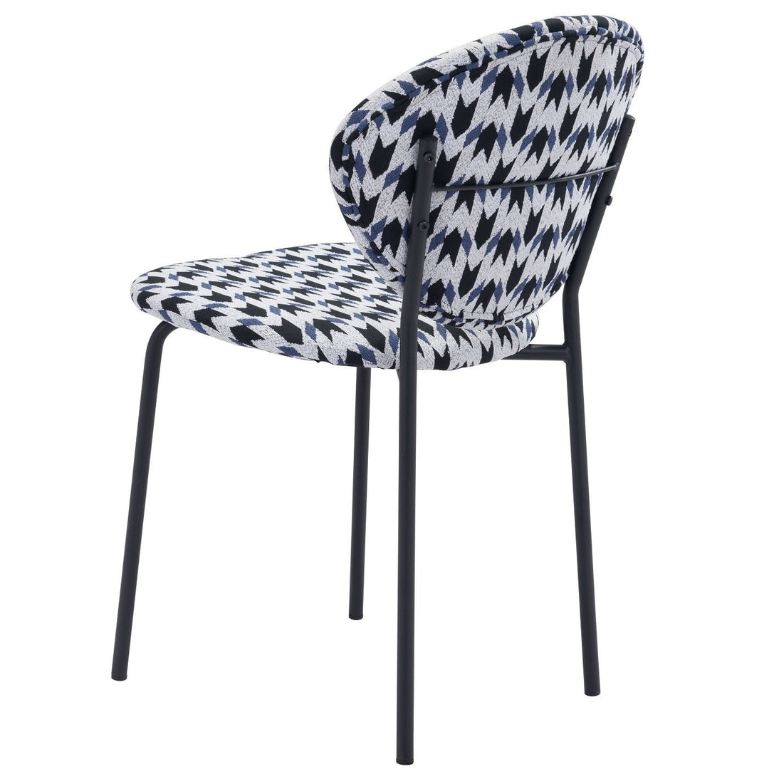 CLYDE GEOMETRIC PRINT DINING CHAIR | SET OF 2