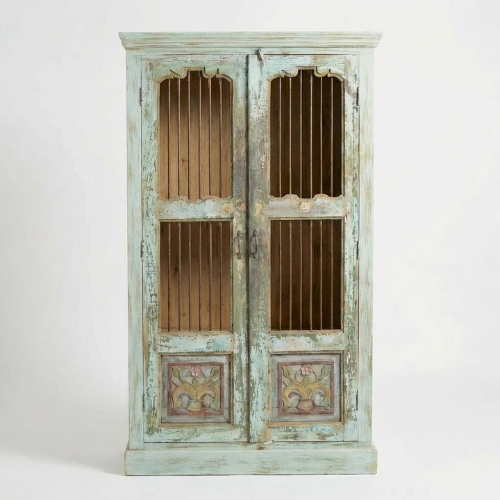 ANTIQUE JALI DOOR CABINET