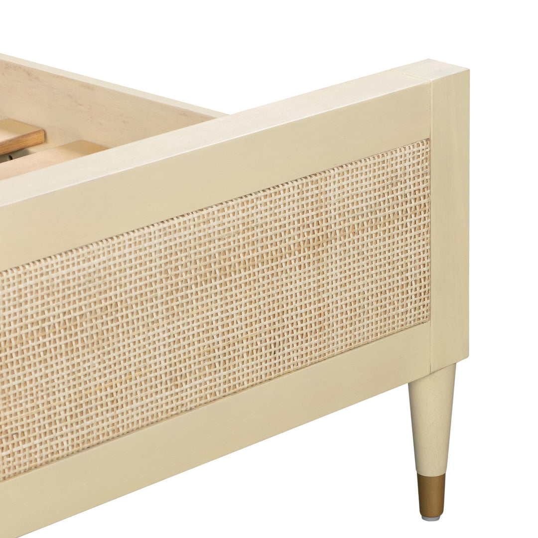 COCO ALMOND CANE PANEL BED