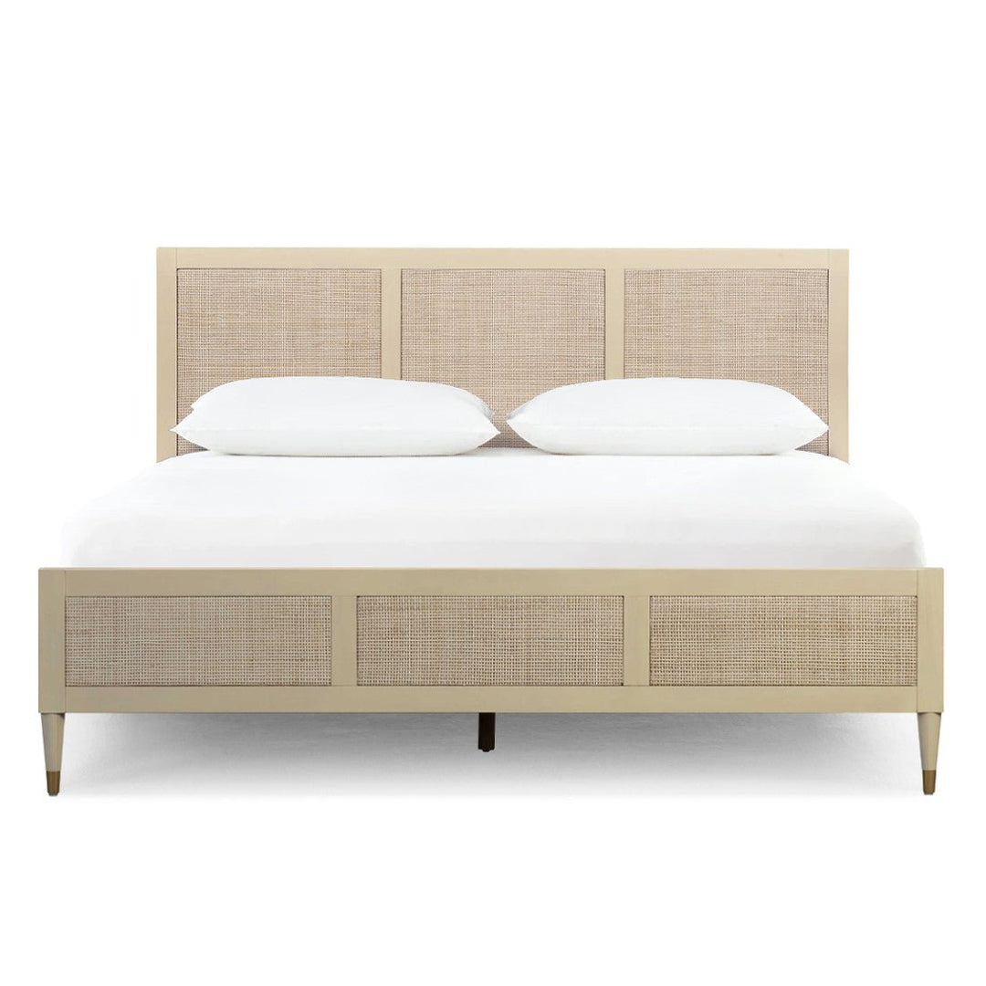 COCO ALMOND CANE PANEL BED