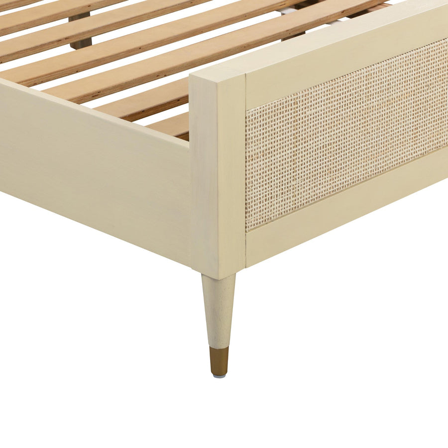 COCO ALMOND CANE PANEL BED