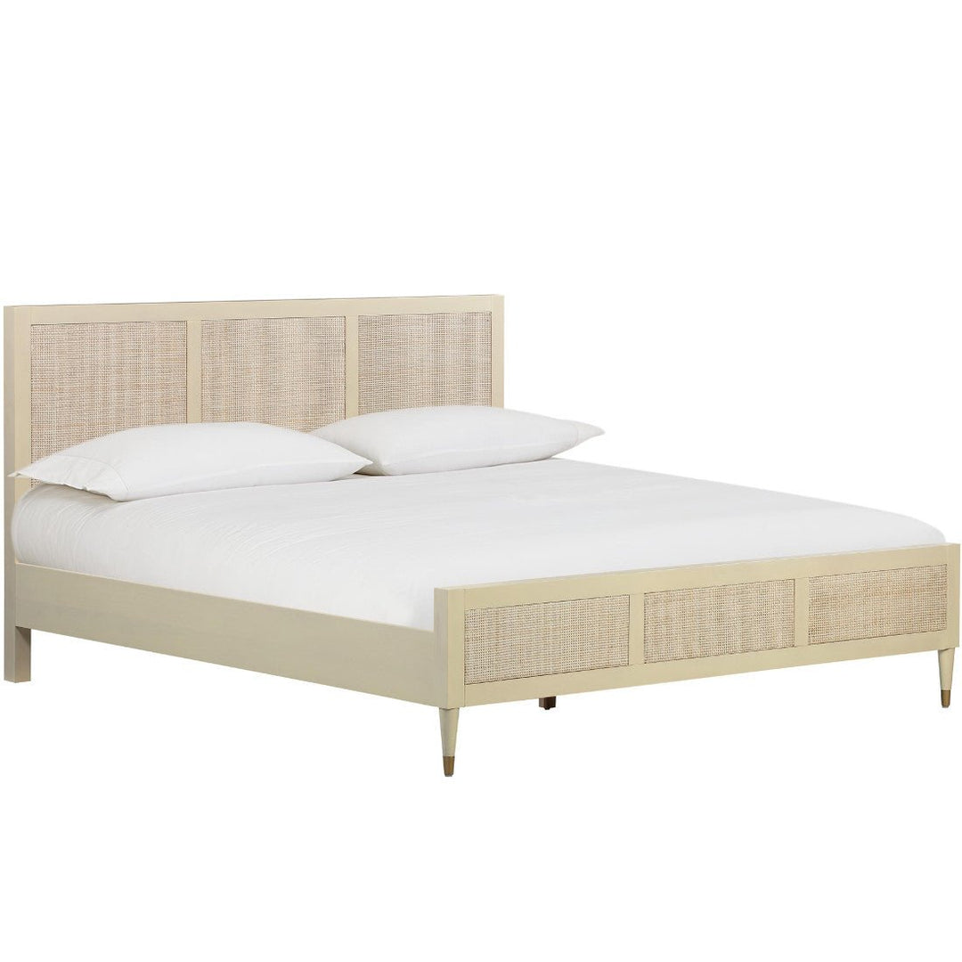 COCO ALMOND CANE PANEL BED