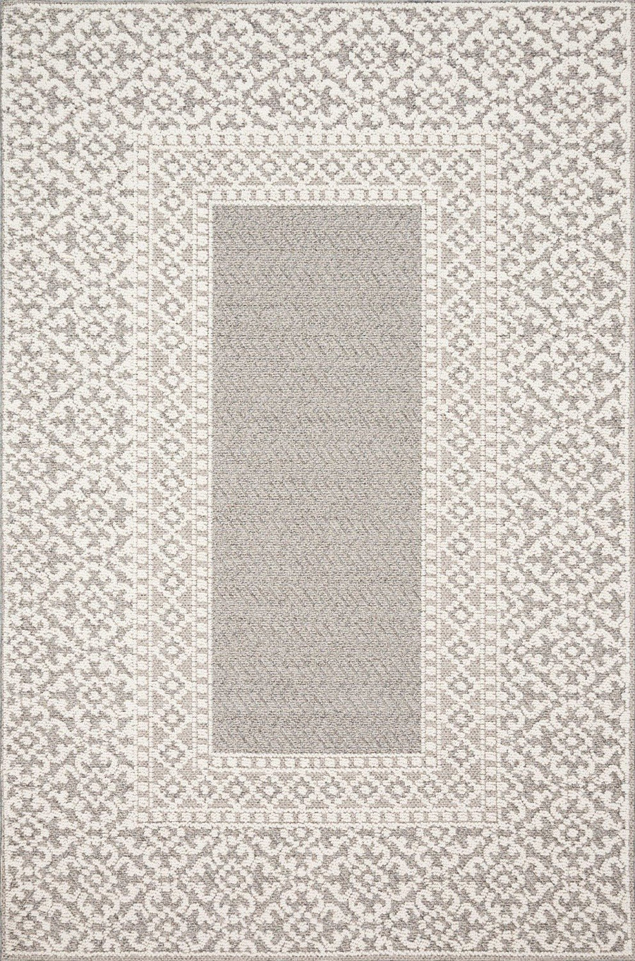 COLE 05 INDOOR - OUTDOOR RUG: GREY, IVORY