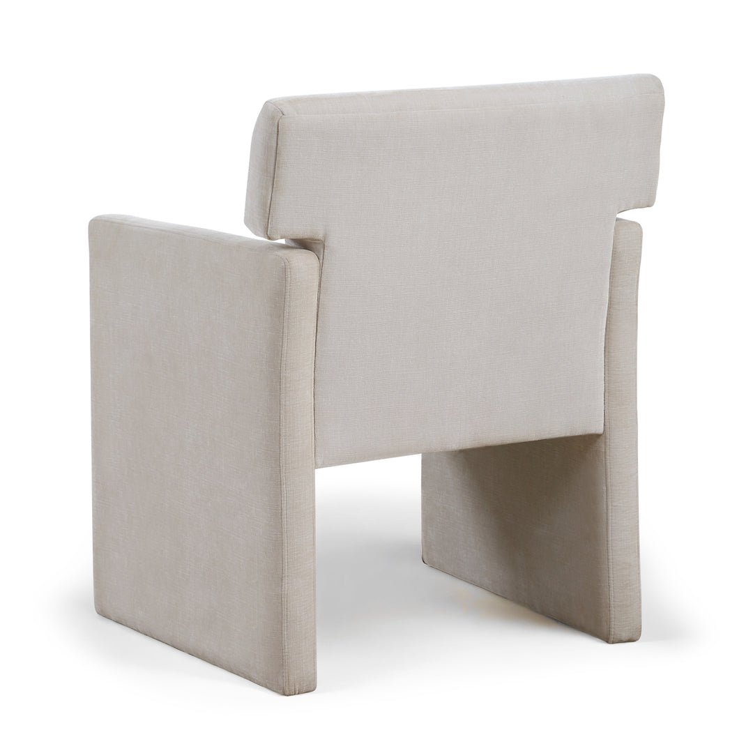 COLETTE IVORY TEXTURED VELVET DINING CHAIR