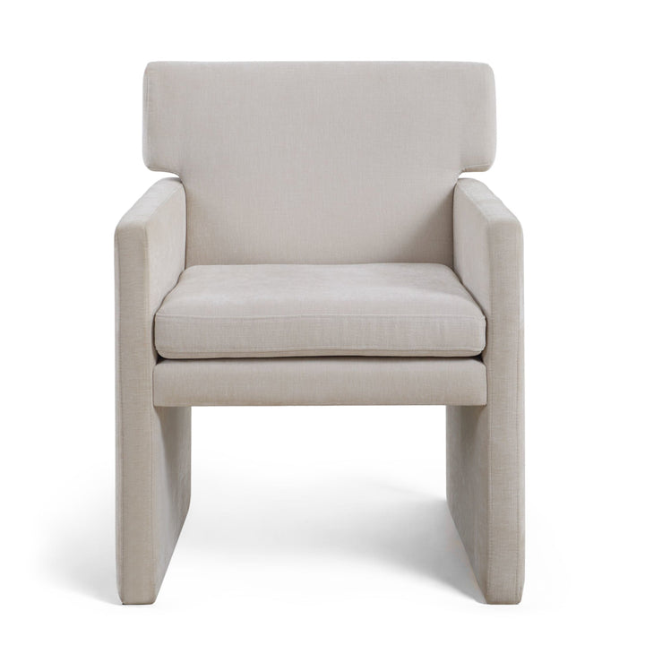 COLETTE IVORY TEXTURED VELVET DINING CHAIR