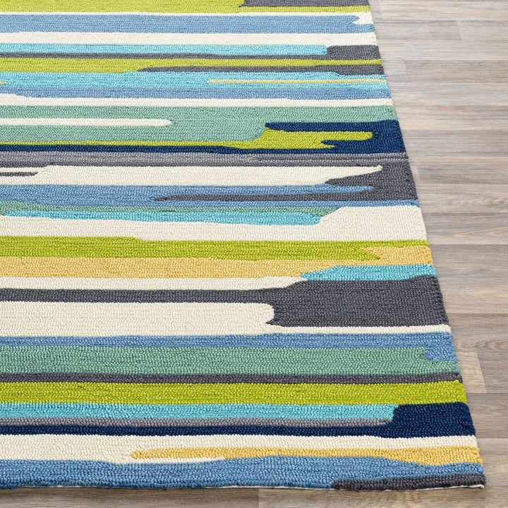 COLOR STROKES INDOOR - OUTDOOR RUG: BLUE, GREEN MULTI