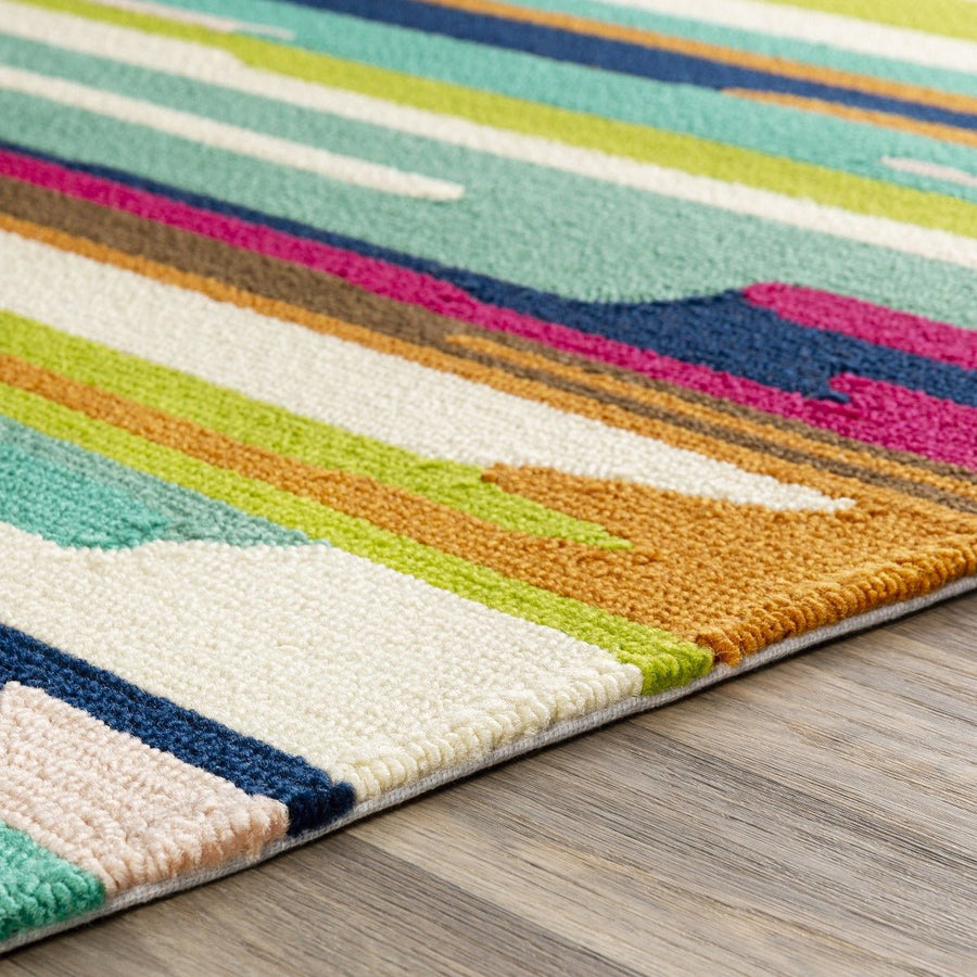COLOR STROKES INDOOR - OUTDOOR RUG: PINK MULTI