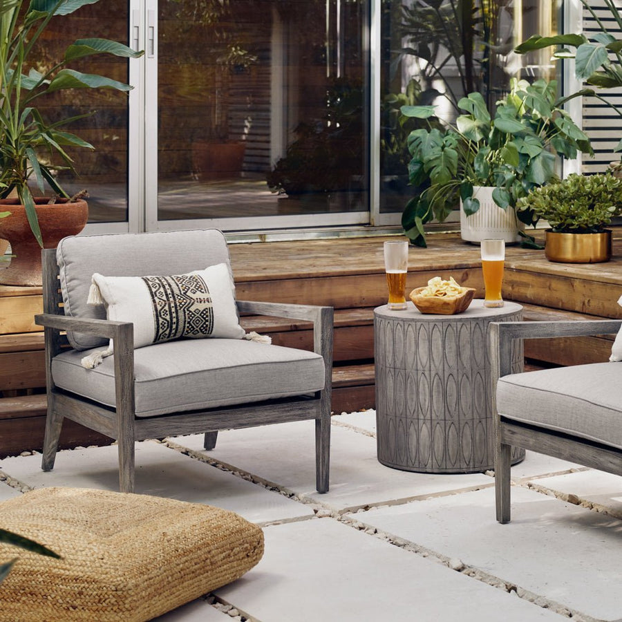 COLORADO CONCRETE DRUM END TABLE