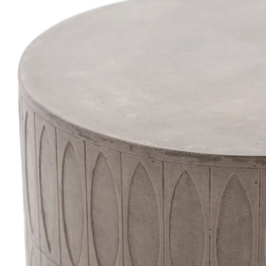 COLORADO CONCRETE DRUM END TABLE