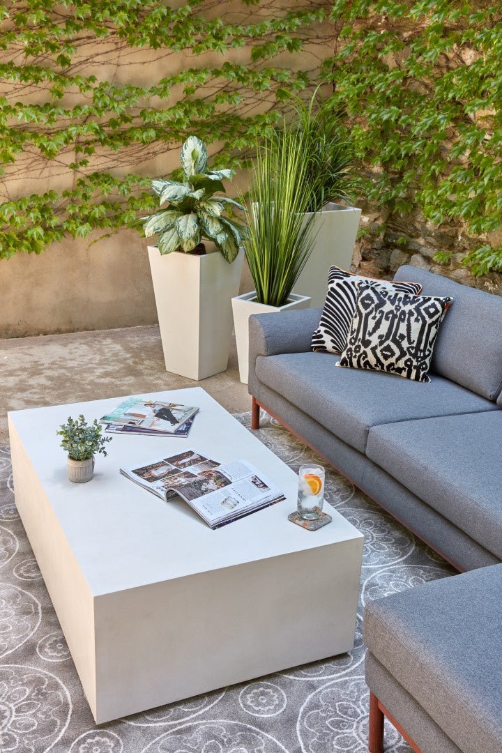 CONCRETE RECTANGULAR BLOCK COFFEE TABLE