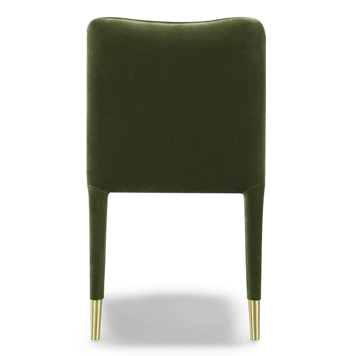 CONIFER GREEN VELVET DINING CHAIRS | SET OF 2