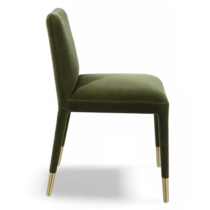 CONIFER GREEN VELVET DINING CHAIRS | SET OF 2