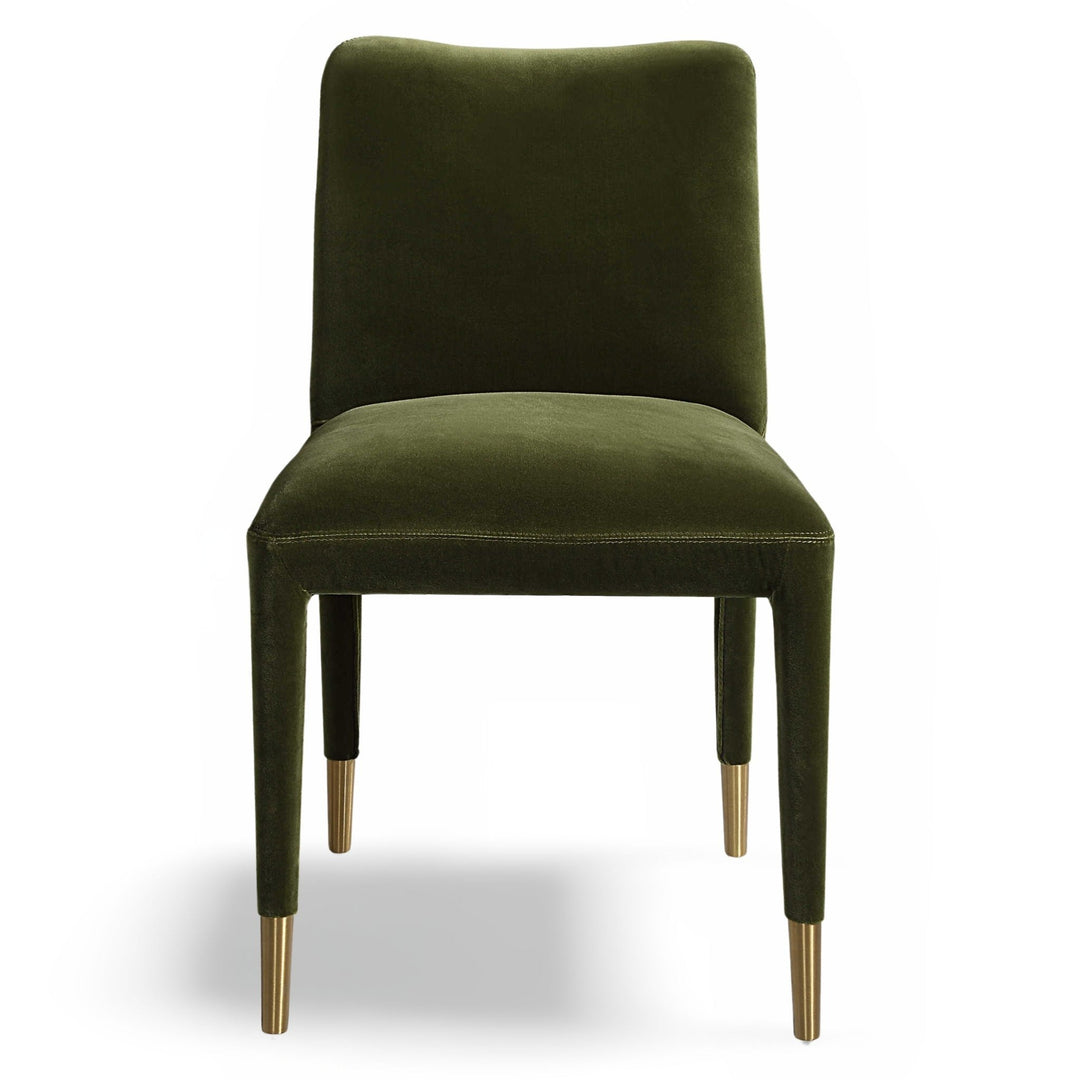 CONIFER GREEN VELVET DINING CHAIRS | SET OF 2