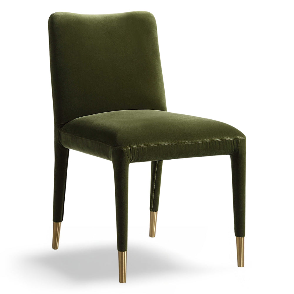 CONIFER GREEN VELVET DINING CHAIRS | SET OF 2