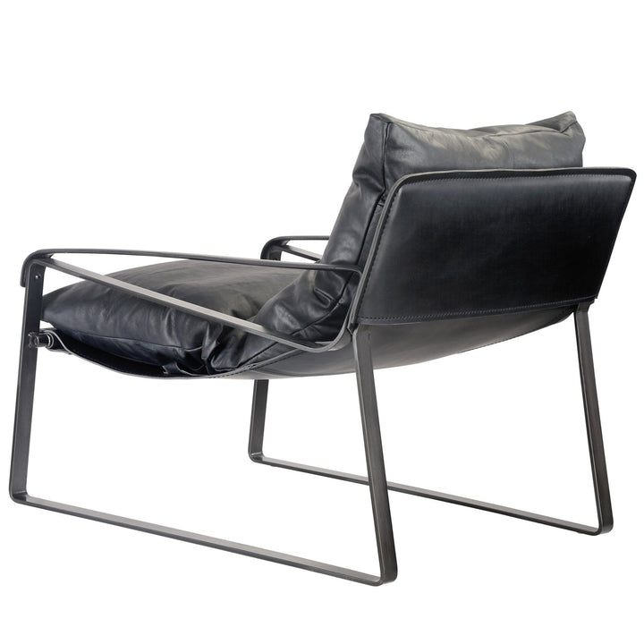 CONNOR ONYX BLACK LEATHER SLING CHAIR