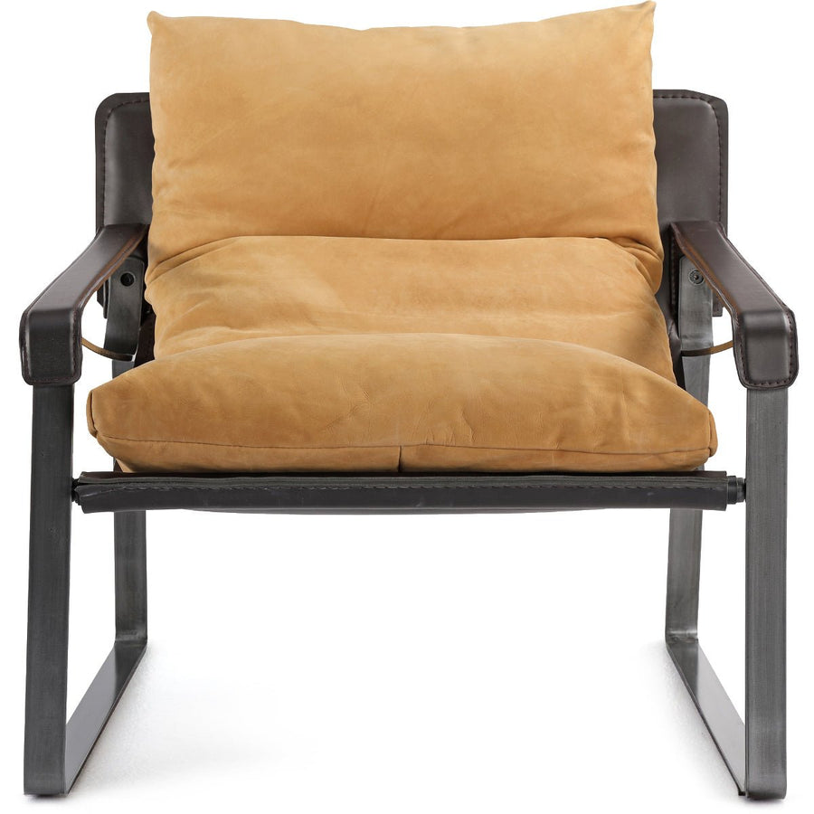 CONNOR SUNBAKED TAN LEATHER SLING CHAIR