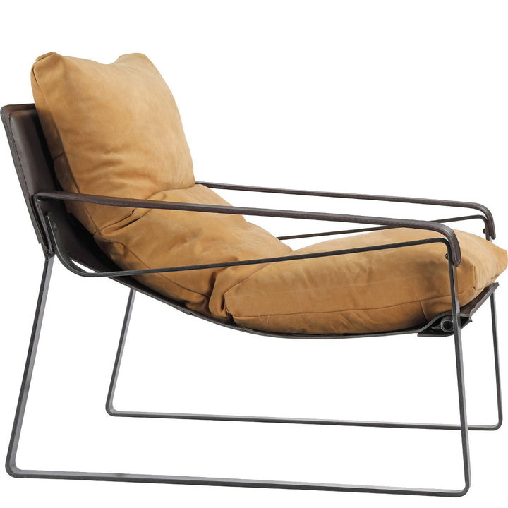 CONNOR SUNBAKED TAN LEATHER SLING CHAIR