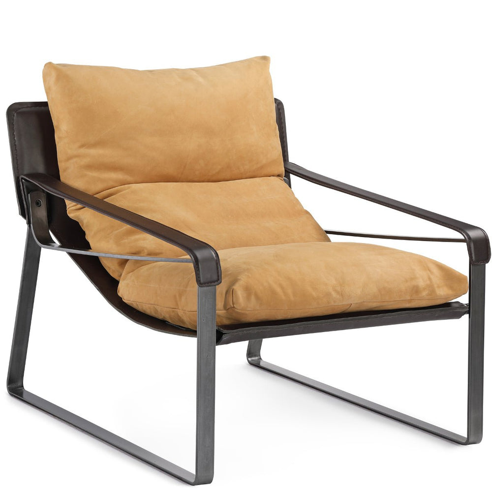 CONNOR SUNBAKED TAN LEATHER SLING CHAIR