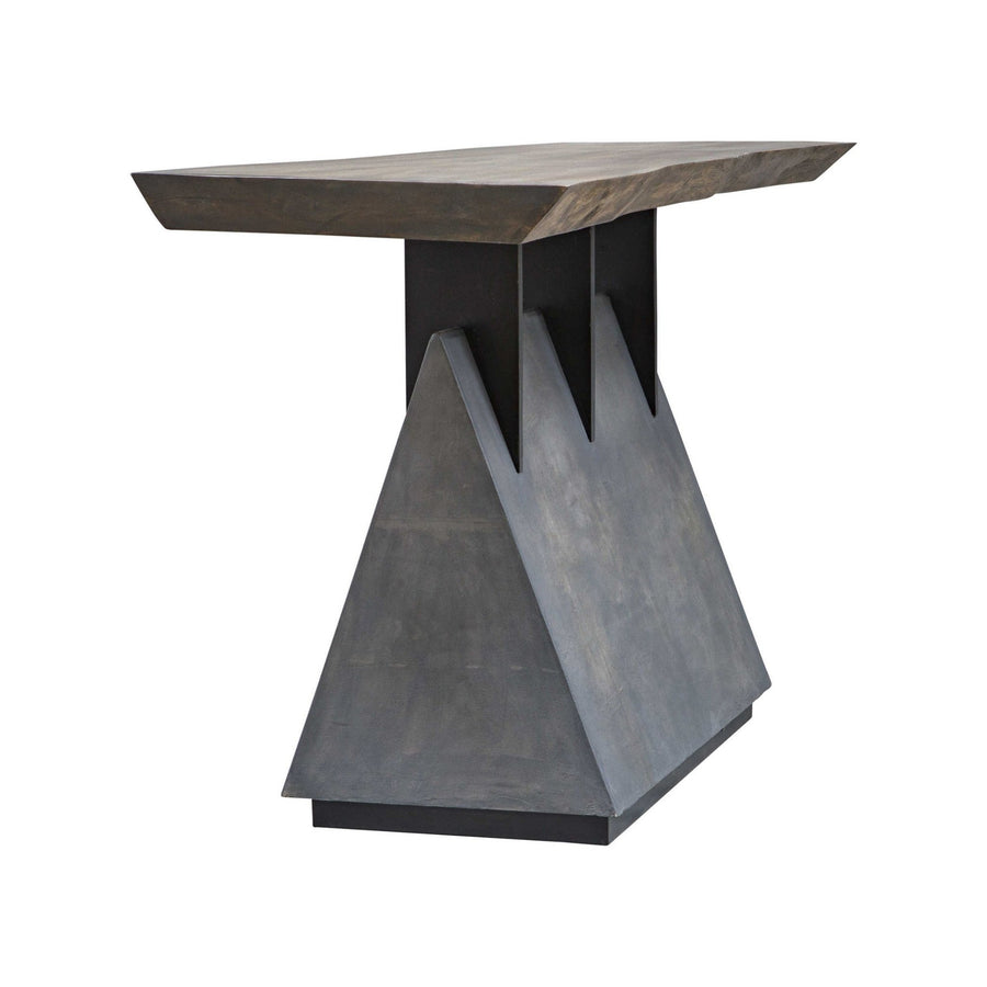 CONSTRUCT INDUSTRIAL LIVE EDGE CONSOLE TABLE