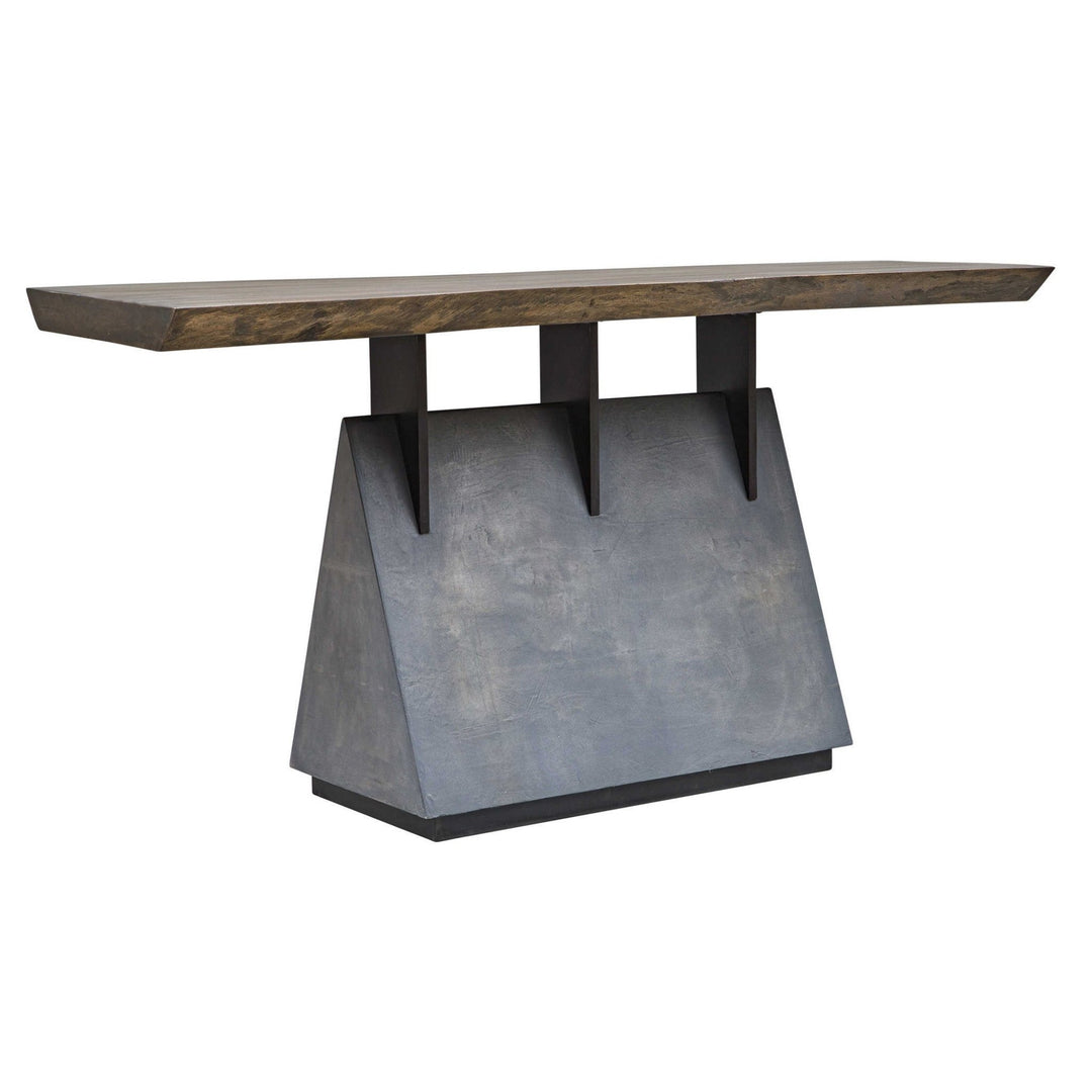 CONSTRUCT INDUSTRIAL LIVE EDGE CONSOLE TABLE