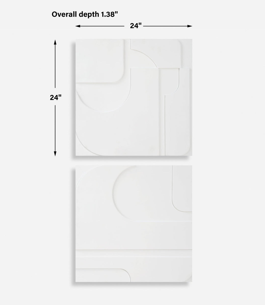 CONTOURS WHITE WALL TILES | SET OF 2