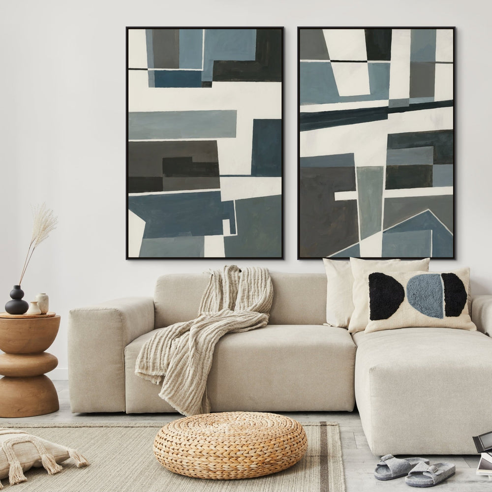 "COOL HUES II" CANVAS ART