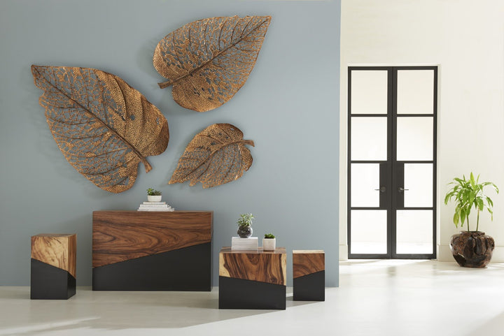 COPPER BIRCH LEAF WALL DECOR