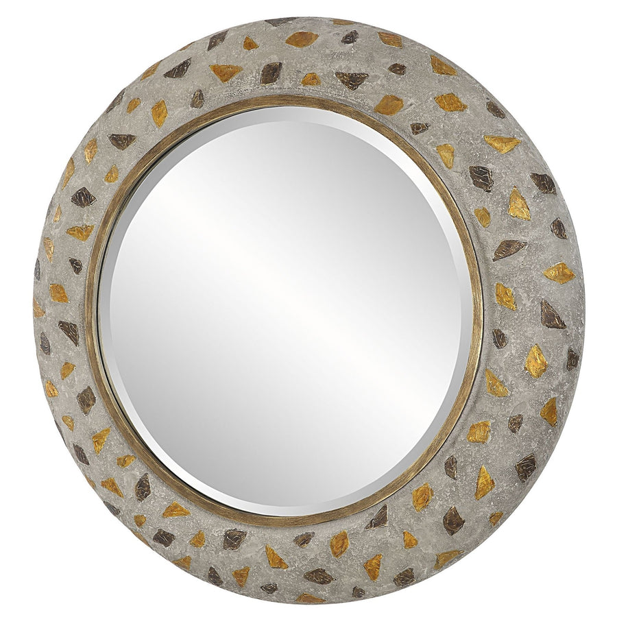 COPPER TERRAZZO ROUND MIRROR