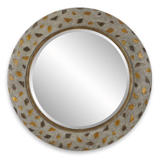 COPPER TERRAZZO ROUND MIRROR