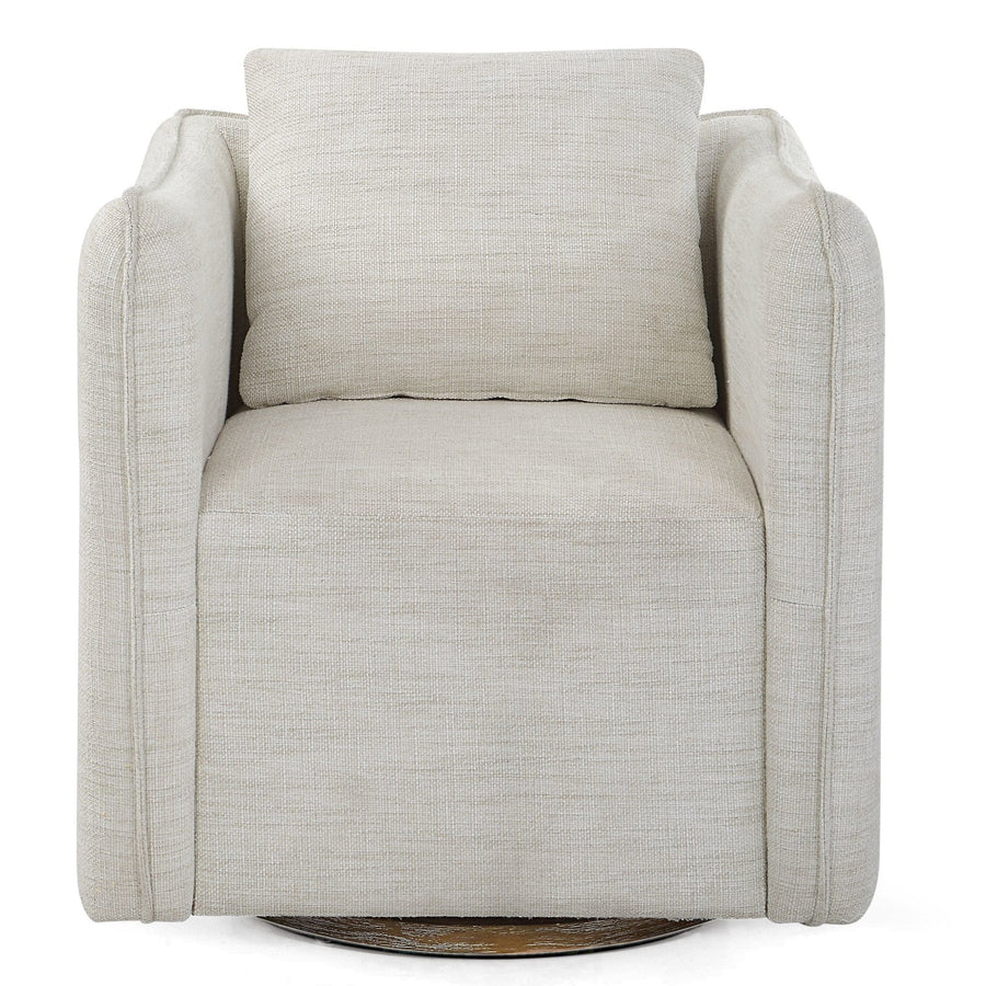 CORBEN SWIVEL CHAIR: NATURAL WHITE