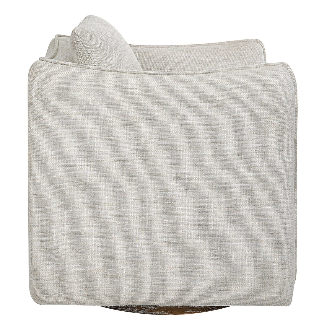 CORBEN SWIVEL CHAIR: NATURAL WHITE