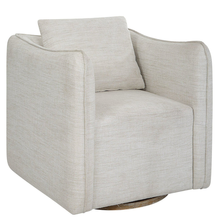 CORBEN SWIVEL CHAIR: NATURAL WHITE