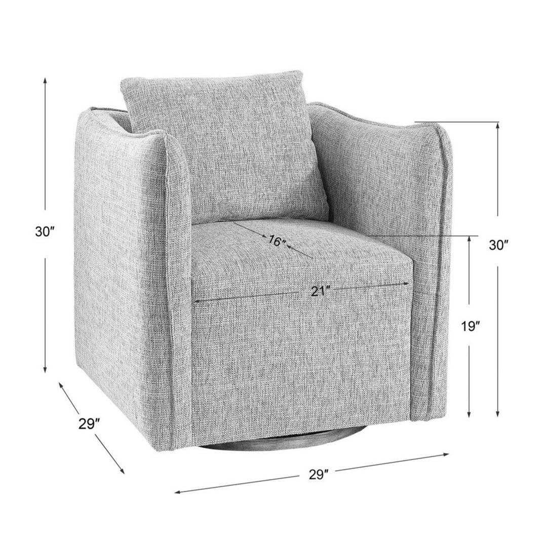 CORBEN SWIVEL CHAIR: STONE