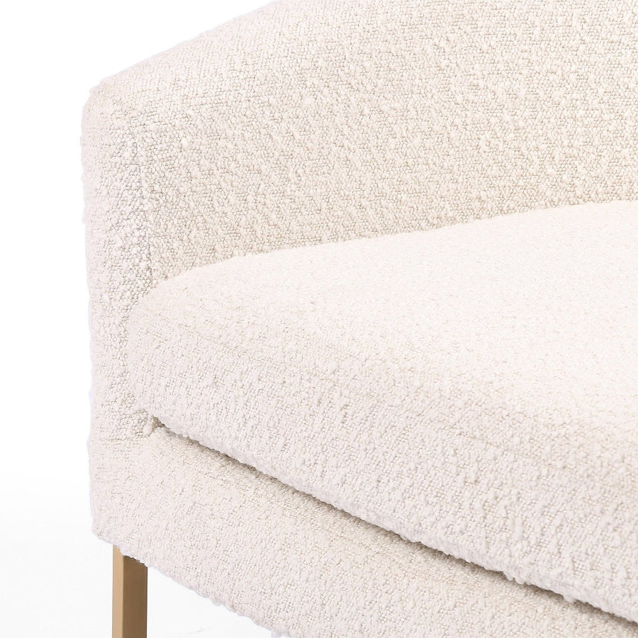 CORBIN CREAM BOUCLE + BRASS ACCENT CHAIR