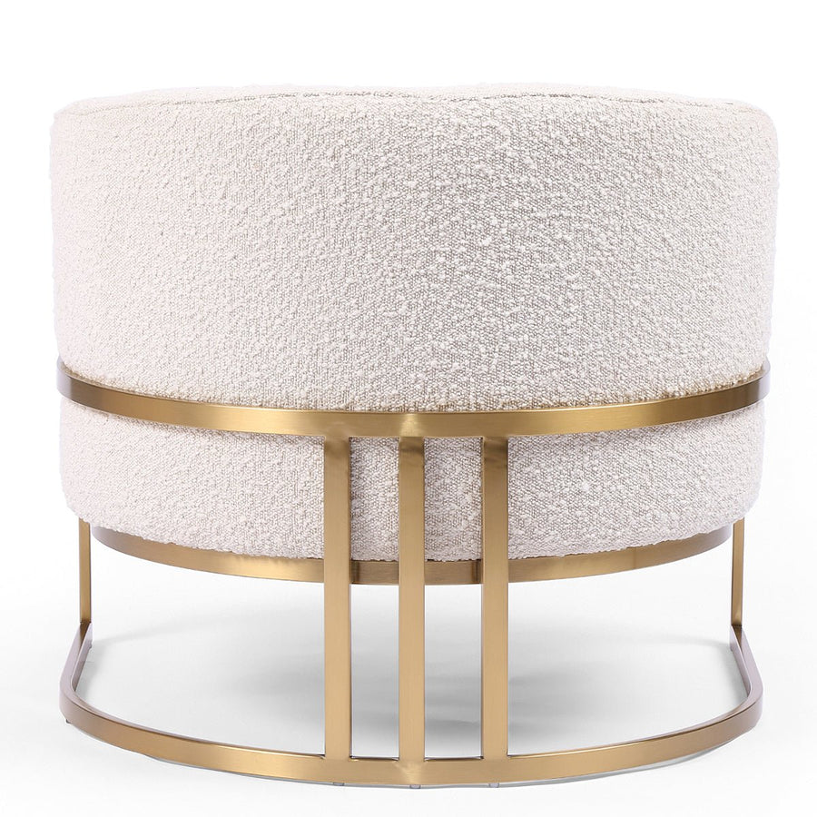 CORBIN CREAM BOUCLE + BRASS ACCENT CHAIR