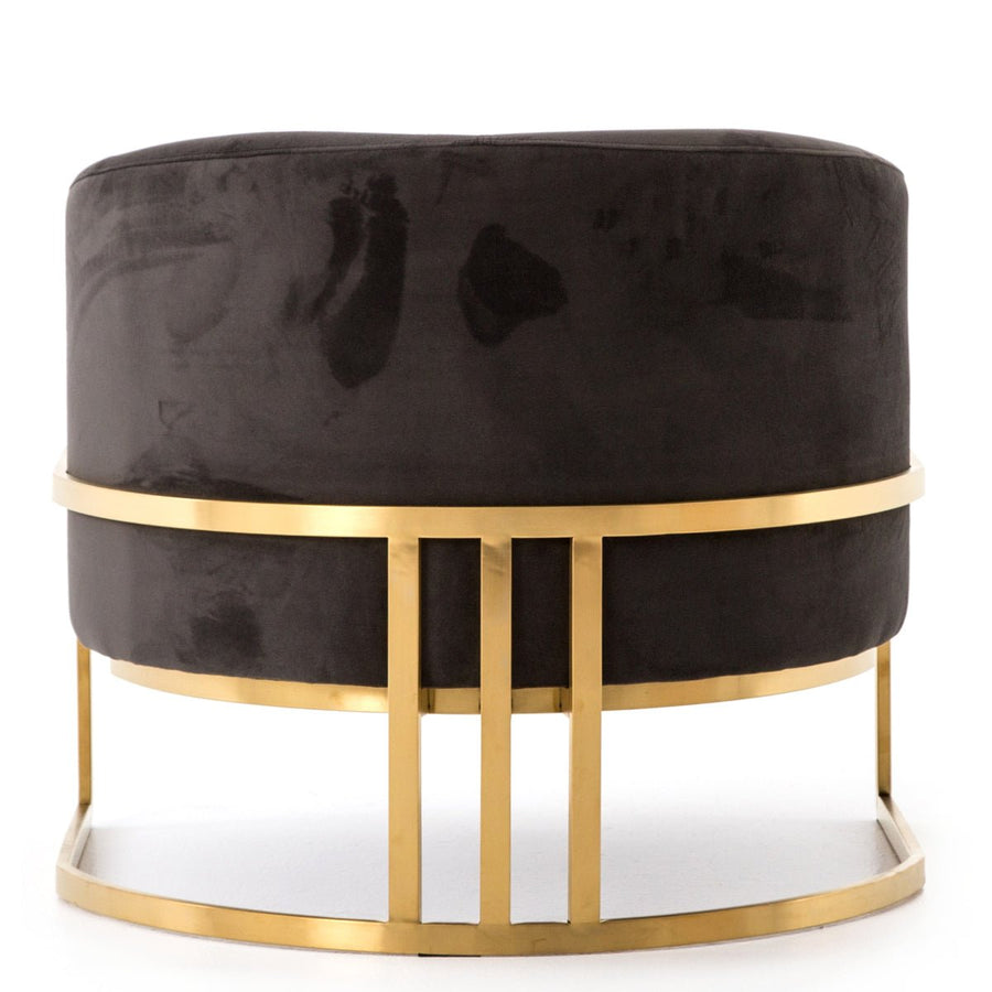 CORBIN VELVET + BRASS ACCENT CHAIR