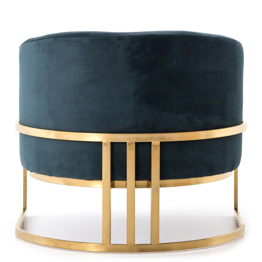 CORBIN VELVET + BRASS ACCENT CHAIR