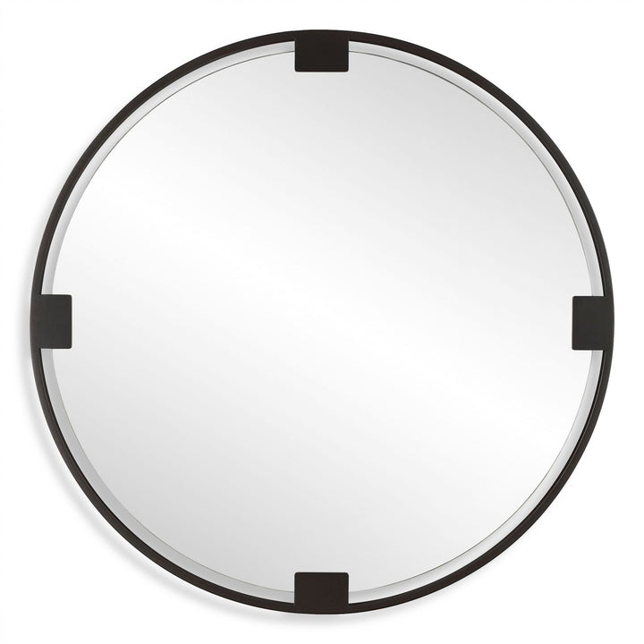 CORNELIA BLACK ROUND MIRROR