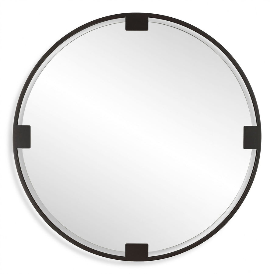 CORNELIA BLACK ROUND MIRROR