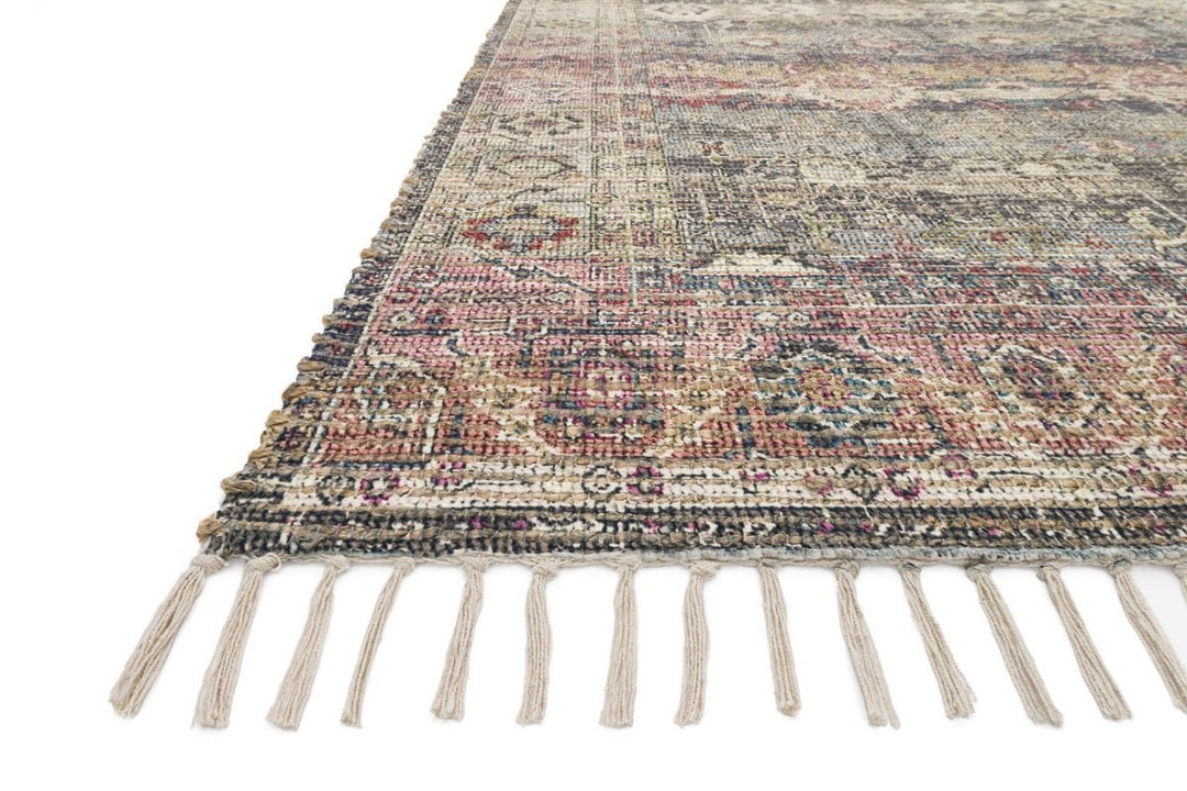 CORNELIA PRINTED JUTE + CHENILLE RUG: MULTI