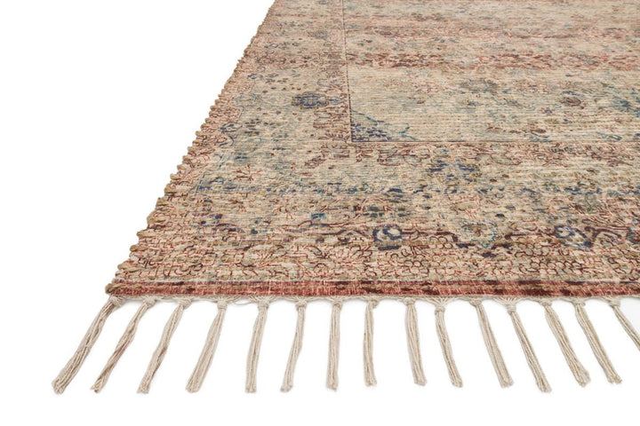 CORNELIA PRINTED JUTE + CHENILLE RUG: TERRACOTTA