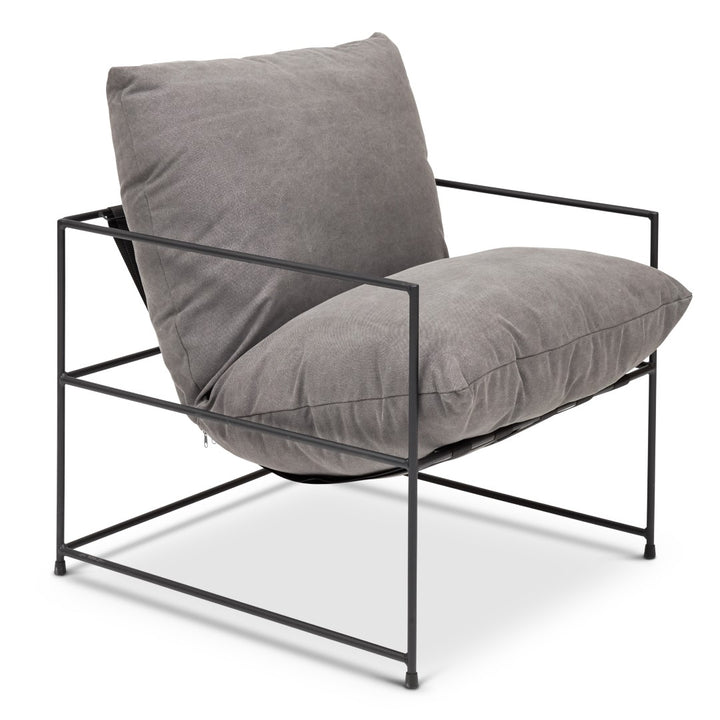 MIKEY INDUSTRIAL ARM CHAIR Grey