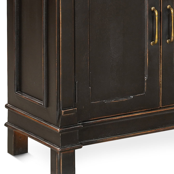 CRESSIDA 100" ANTIQUE BLACK SIDEBOARD