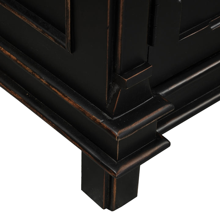 CRESSIDA 70" ANTIQUE BLACK SIDEBOARD