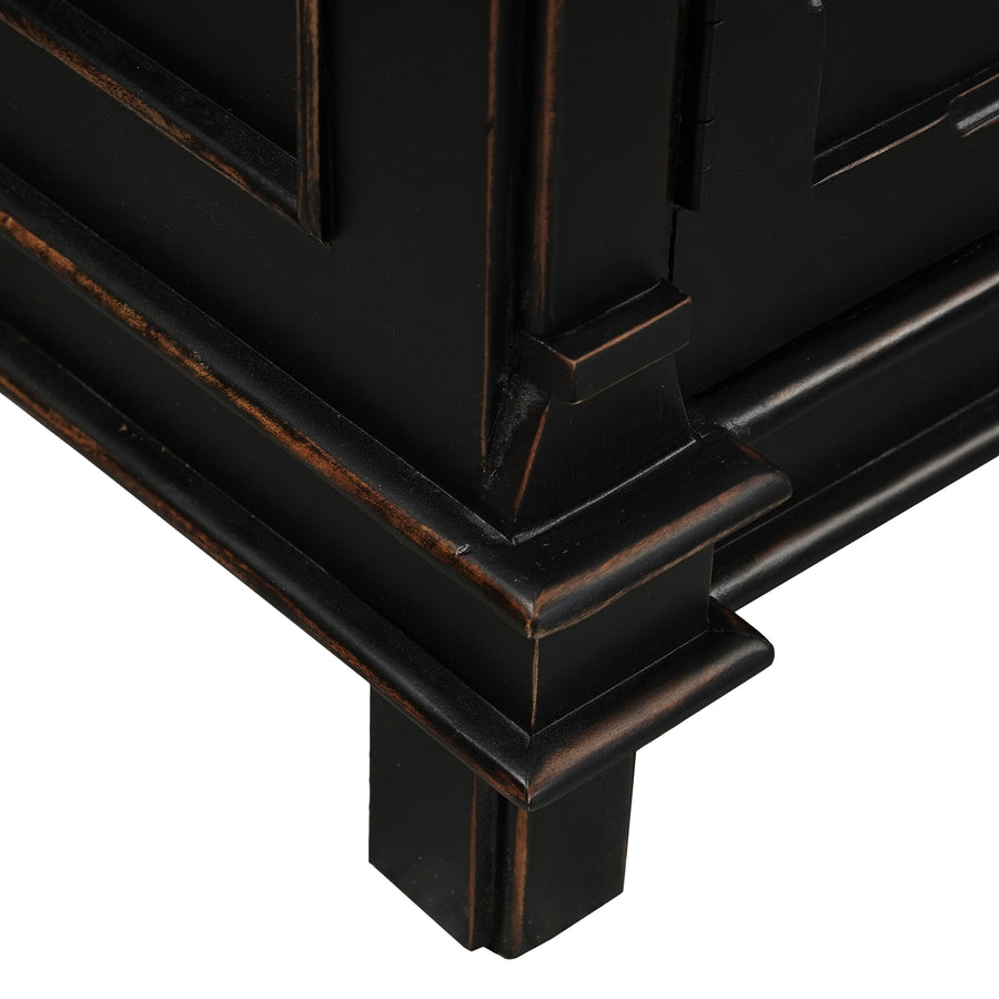 CRESSIDA 70" ANTIQUE BLACK SIDEBOARD