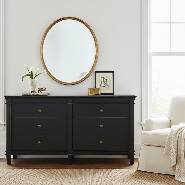 CRESSIDA DISTRESSED BLACK DRESSER