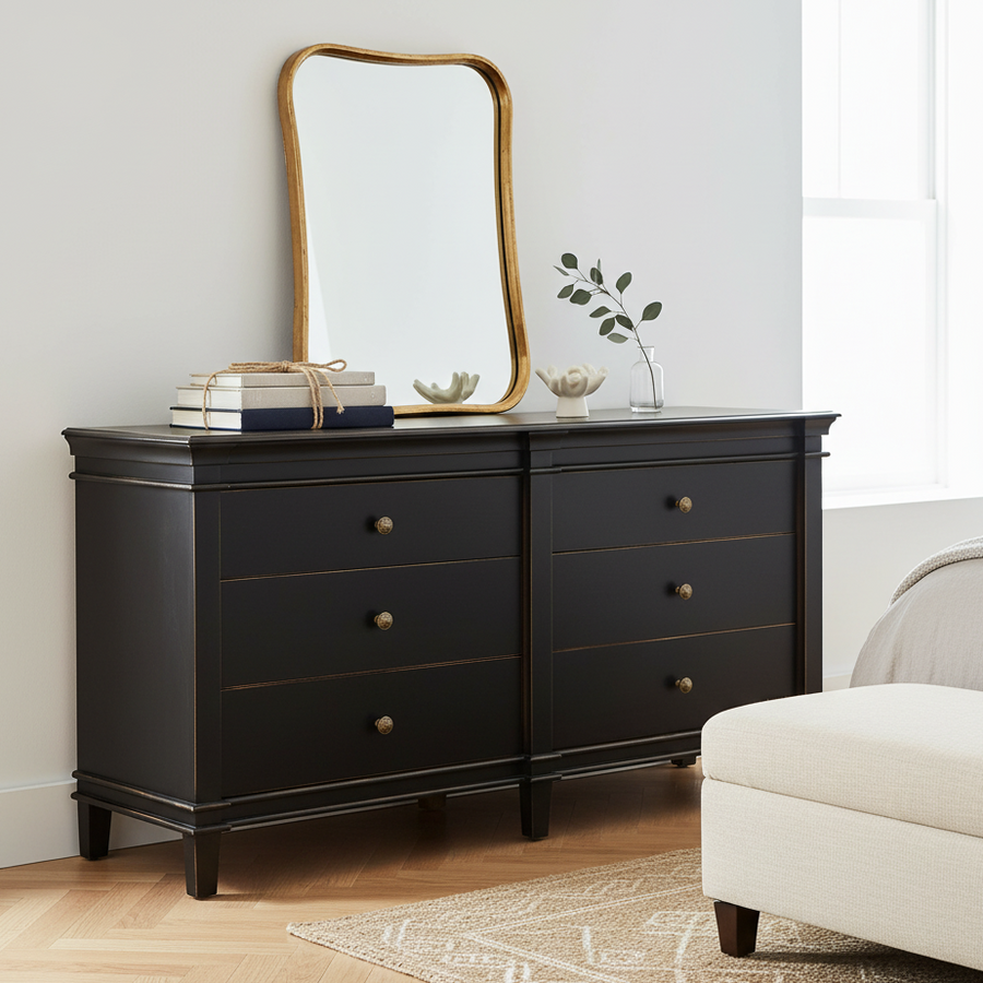 CRESSIDA DISTRESSED BLACK DRESSER