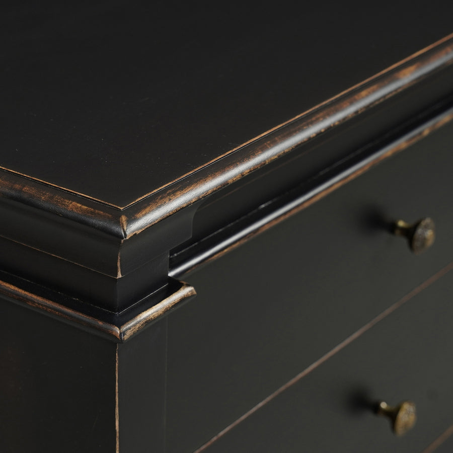 CRESSIDA DISTRESSED BLACK DRESSER